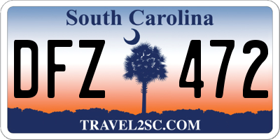 SC license plate DFZ472