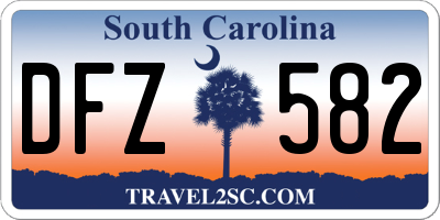 SC license plate DFZ582
