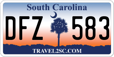 SC license plate DFZ583