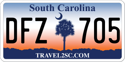 SC license plate DFZ705