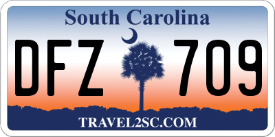 SC license plate DFZ709