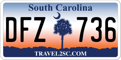 SC license plate DFZ736