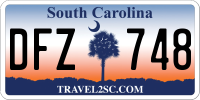 SC license plate DFZ748