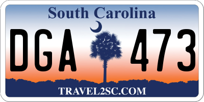 SC license plate DGA473