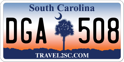 SC license plate DGA508
