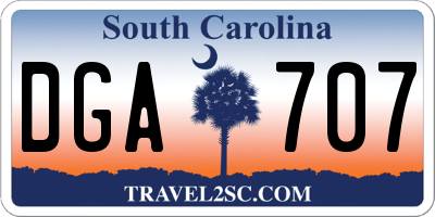 SC license plate DGA707
