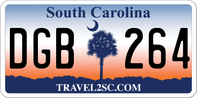 SC license plate DGB264