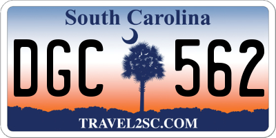 SC license plate DGC562