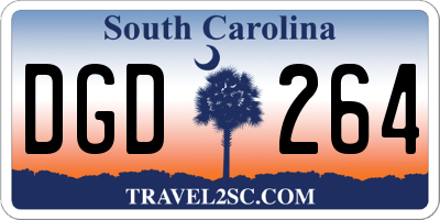 SC license plate DGD264
