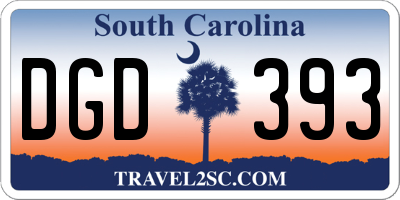 SC license plate DGD393