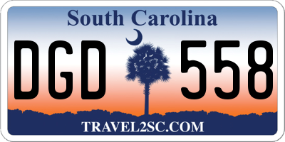 SC license plate DGD558