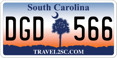 SC license plate DGD566