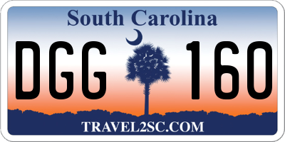 SC license plate DGG160
