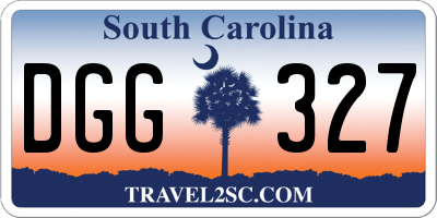 SC license plate DGG327