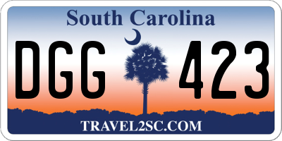 SC license plate DGG423