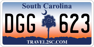 SC license plate DGG623