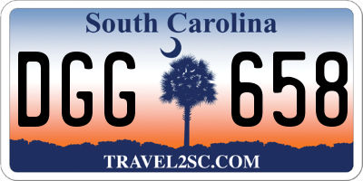 SC license plate DGG658