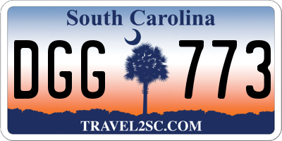 SC license plate DGG773