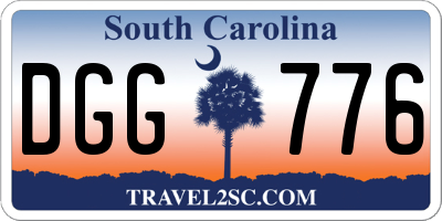 SC license plate DGG776