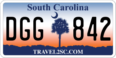 SC license plate DGG842