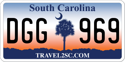SC license plate DGG969