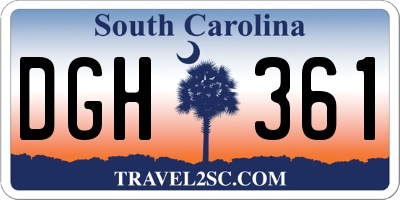 SC license plate DGH361