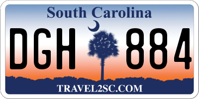 SC license plate DGH884