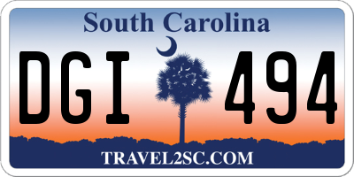 SC license plate DGI494