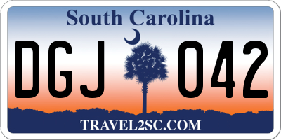 SC license plate DGJ042