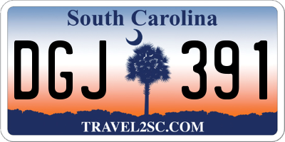 SC license plate DGJ391