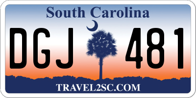 SC license plate DGJ481
