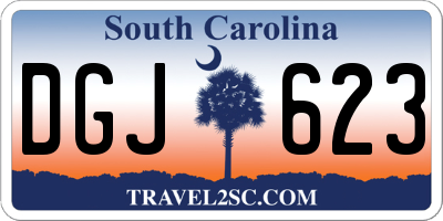 SC license plate DGJ623