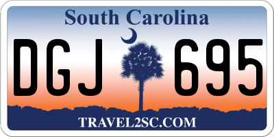 SC license plate DGJ695