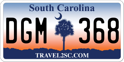 SC license plate DGM368