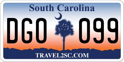 SC license plate DGO099