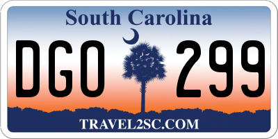 SC license plate DGO299