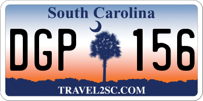 SC license plate DGP156