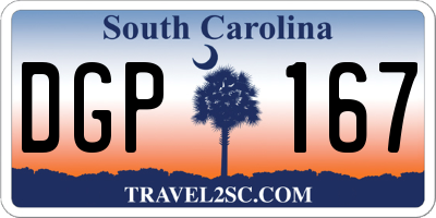 SC license plate DGP167