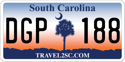 SC license plate DGP188