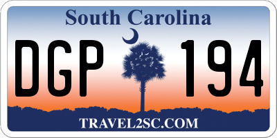 SC license plate DGP194