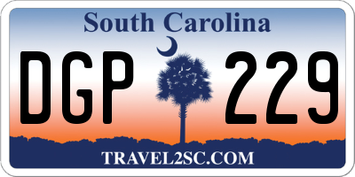 SC license plate DGP229