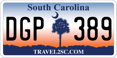 SC license plate DGP389