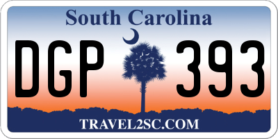 SC license plate DGP393