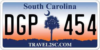 SC license plate DGP454