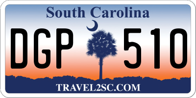 SC license plate DGP510