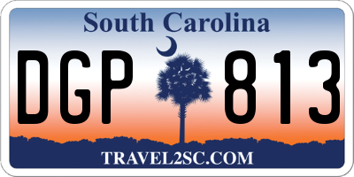 SC license plate DGP813