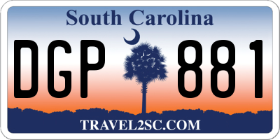 SC license plate DGP881