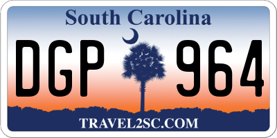 SC license plate DGP964