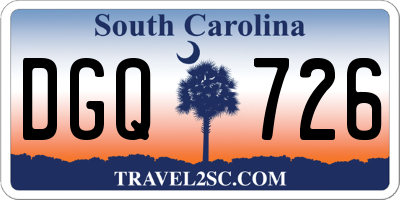 SC license plate DGQ726