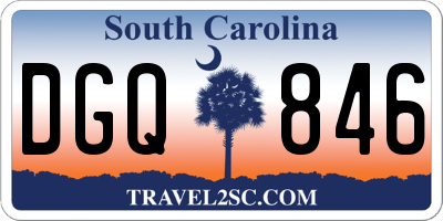 SC license plate DGQ846